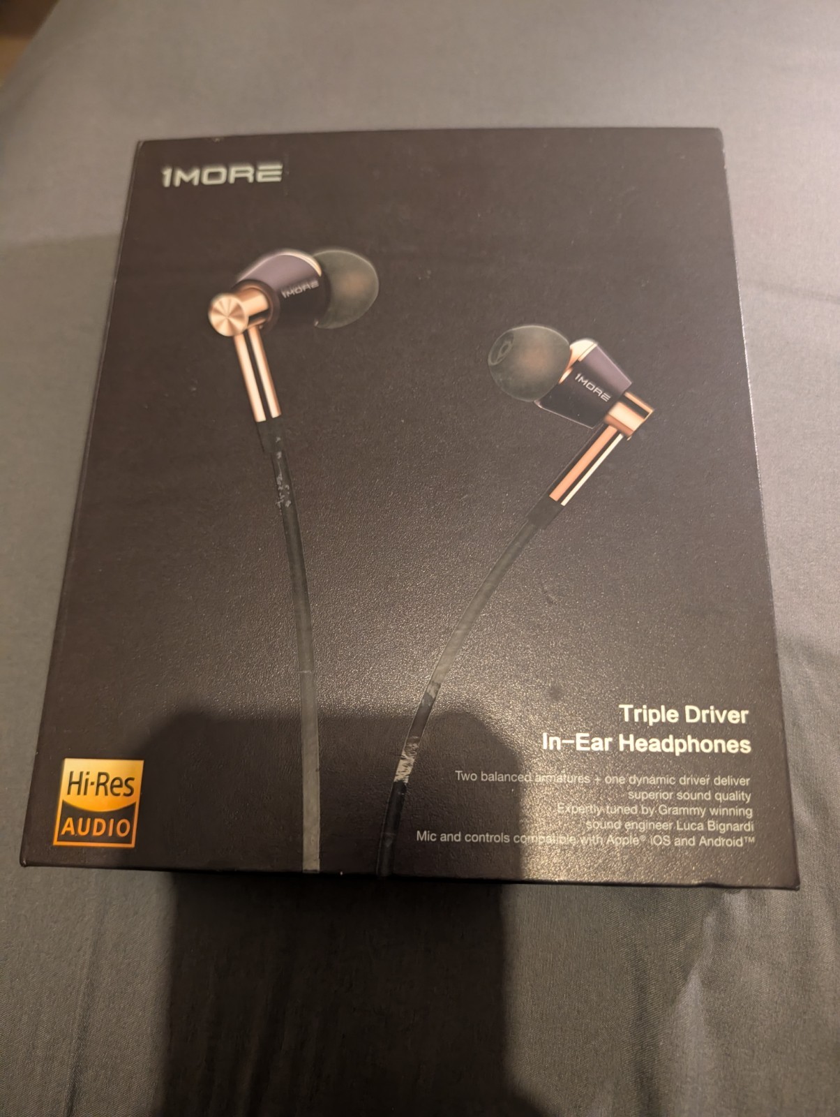 1MORE Triple Driver In-Ear Headphones E1001 Rose Gold – 99% Complete w/ Case
