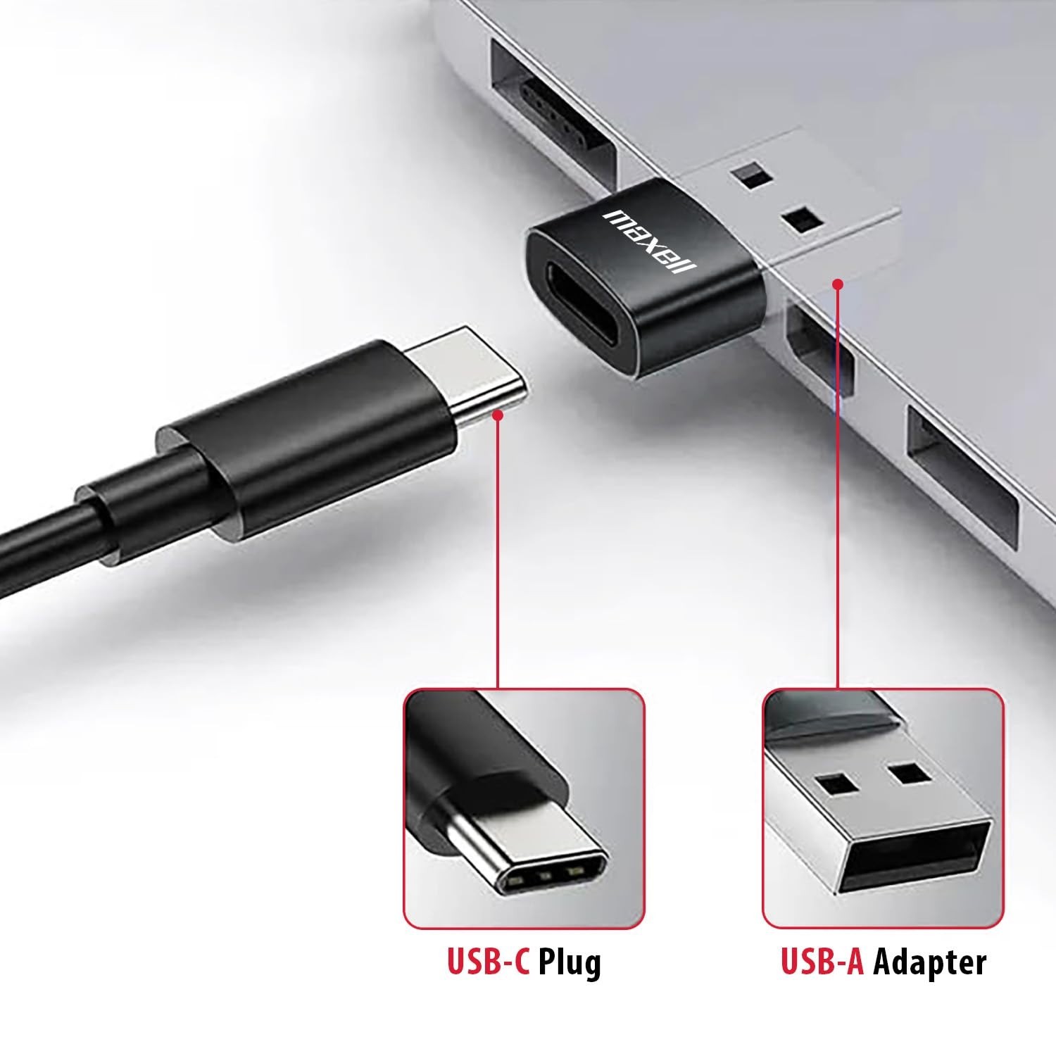 USB-C Wired Earbuds with USB-A Adapter, Built-in Mic, Volume Control, Compatible