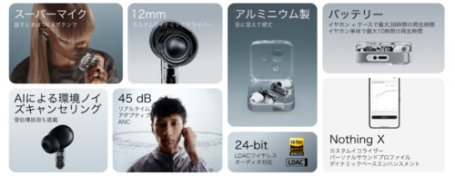 Nothing Ear (3) Noise-Canceling Earphone Bluetooth Super Mic 45dB White B173 NEW