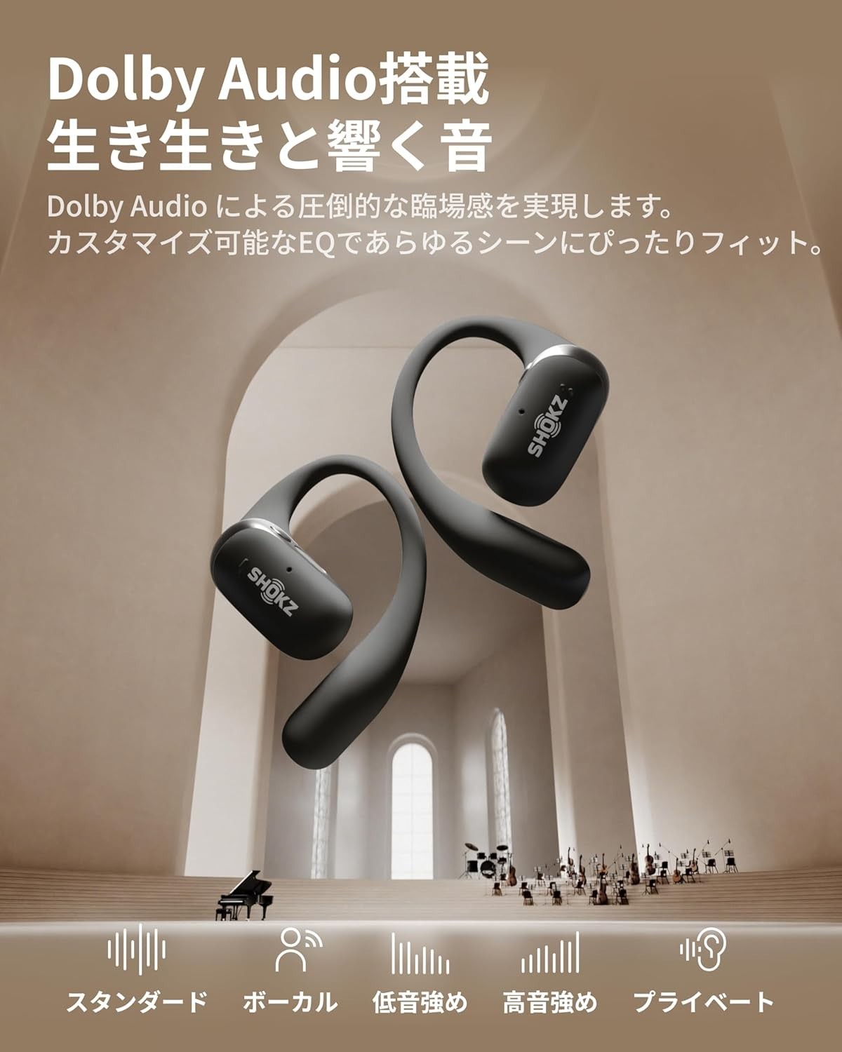 Shokz OpenFit 2+ Open-Ear Bluetooth Wireless Earphones Black New