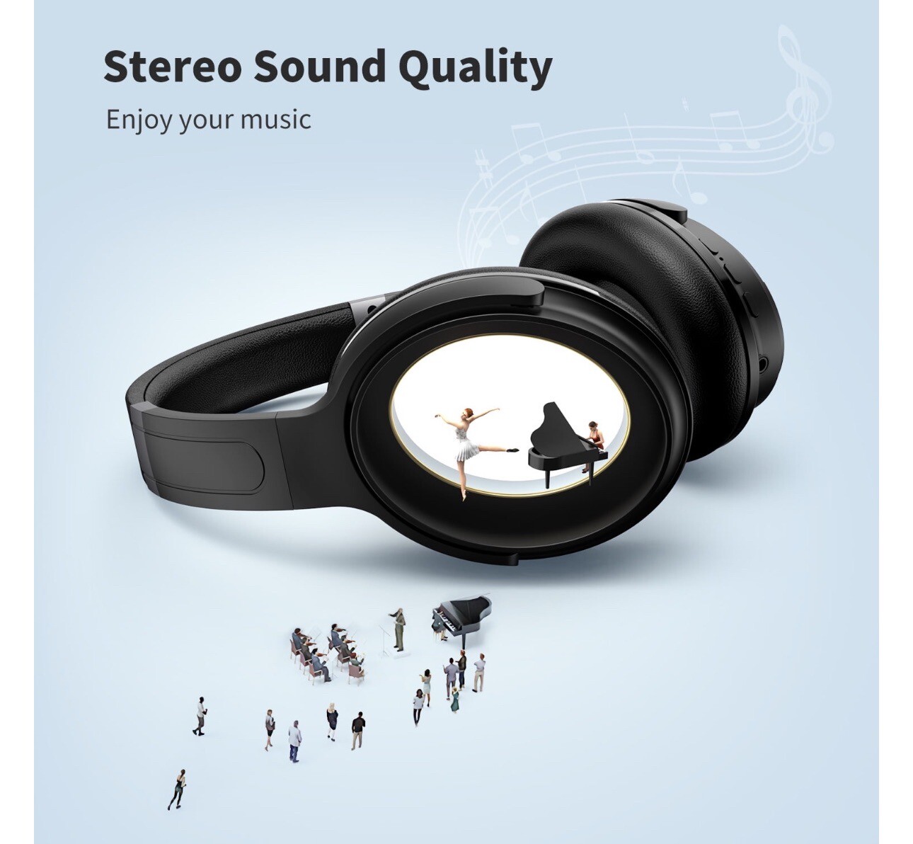 VILINICE Noise Canceling Headphones, Wireless Bluetooth Headphones