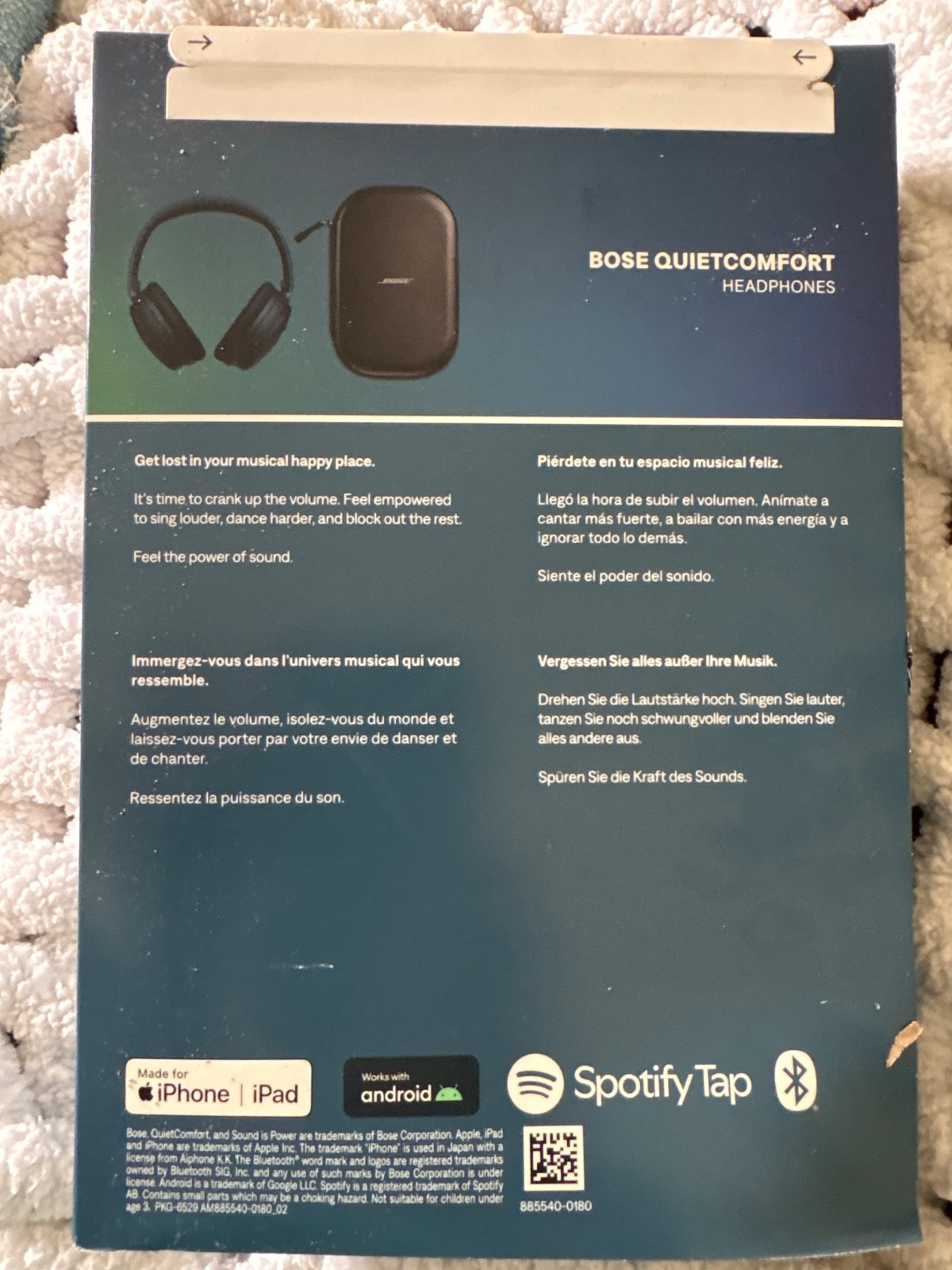 Bose QuietComfort Ultra Headphones Twilight blue w/ Case & Charger – Excellent