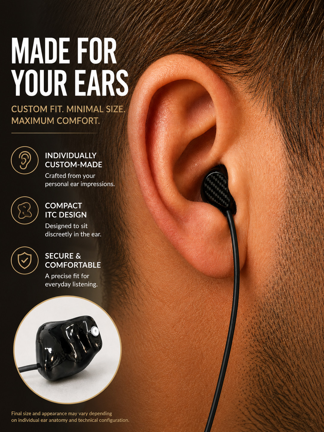 SOM Premium Bluetooth Hi-Fi Headphones (CIEM) – Custom Fit, Premium Sound