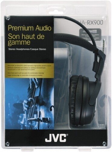 JVC HARX900 Premium Audio Full-size Around Ear Headphones – 50mm Driver (Black)
