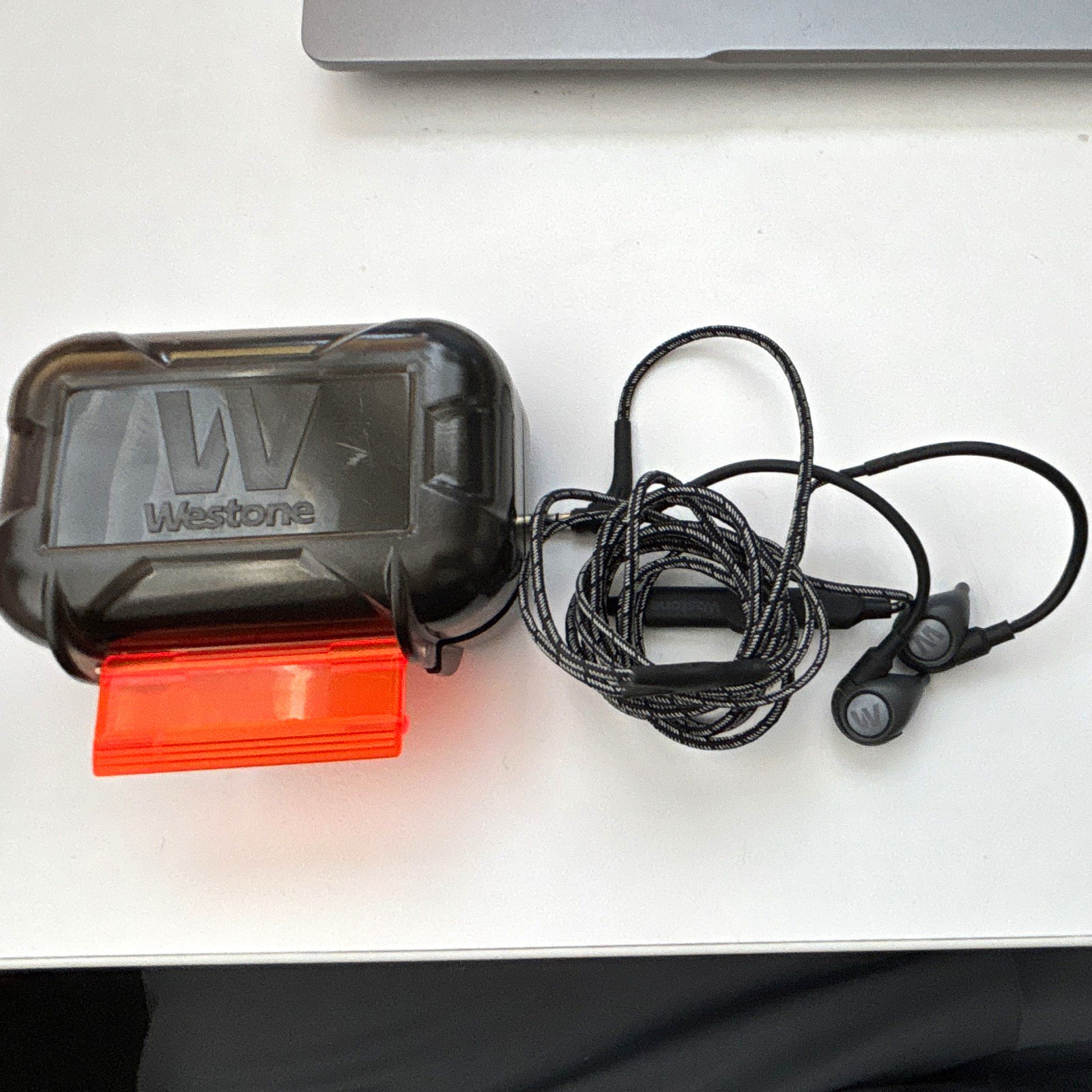 Westone ADV Black/Orange Wired In-Ear Earbuds 3.5mm w/ Case Double