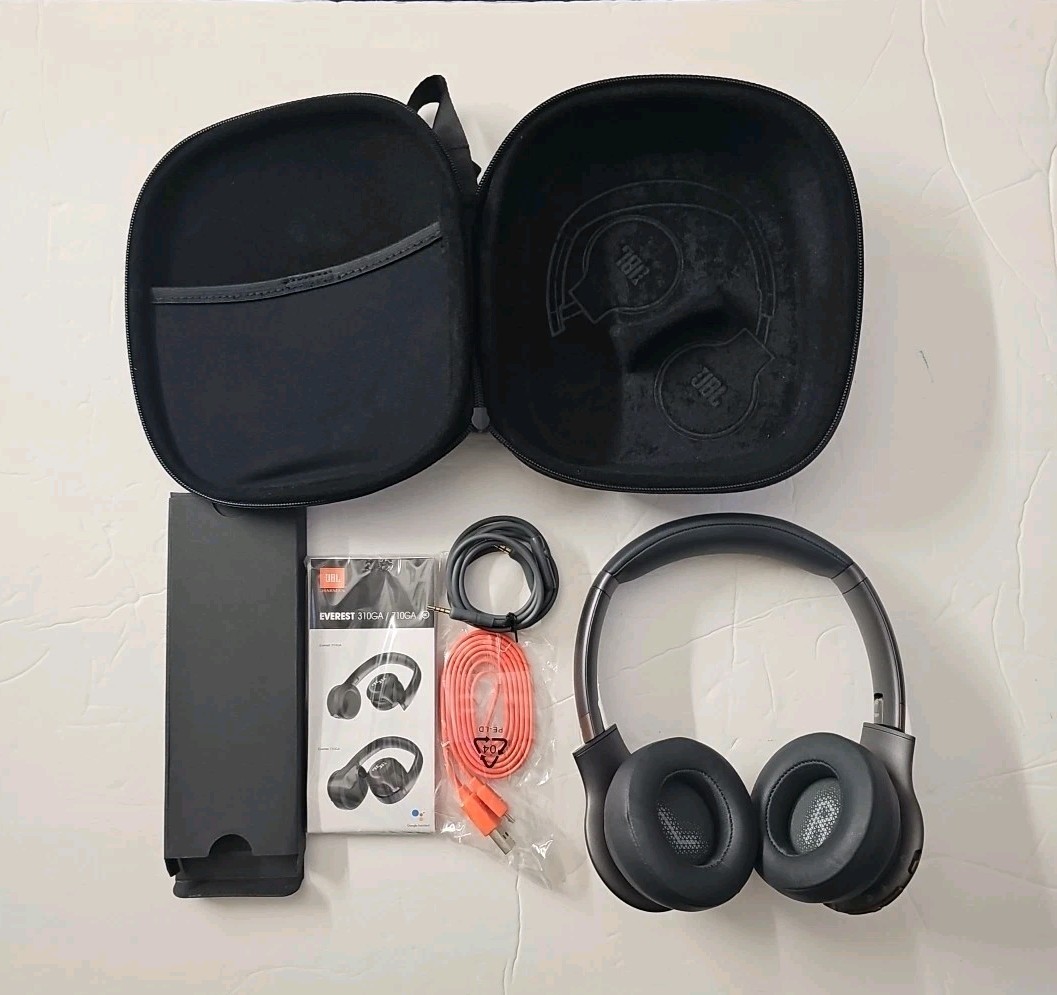 JBL Everest 310ga Wireless Headphones Grey/Black W/ Black Case, Google Assistant