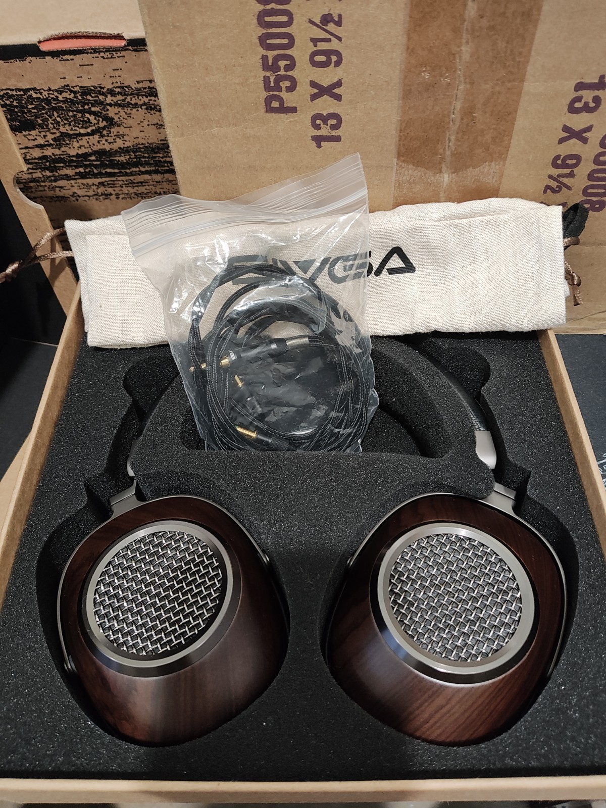 SIVGA Anser Audiophile 50MM Dynamic Open-Back Wood Headphone Wired Dual 3.5mm