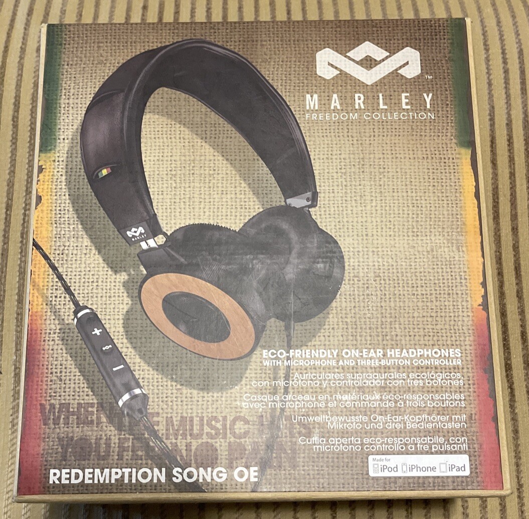 Brand New House of Marley Redemption Song On-Ear Wired Headphones. Original Box