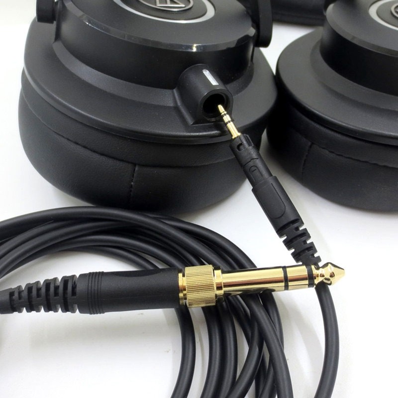 3.5mm Extended Coiled Dj Cable for ATH M50X M40X Headphone Cable 6.5mm Adapter