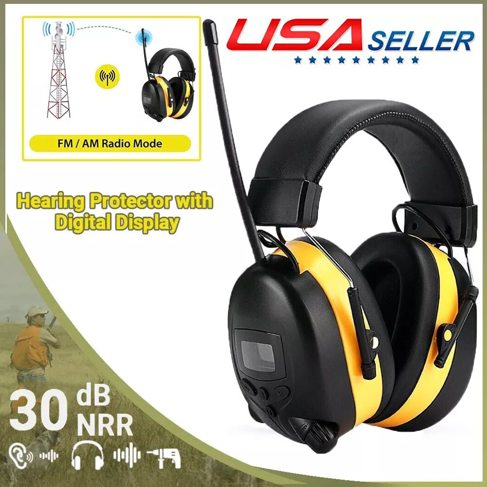 30dB Bluetooth Hearing Protection Ear Muffs Headphones with FM Digital Radio