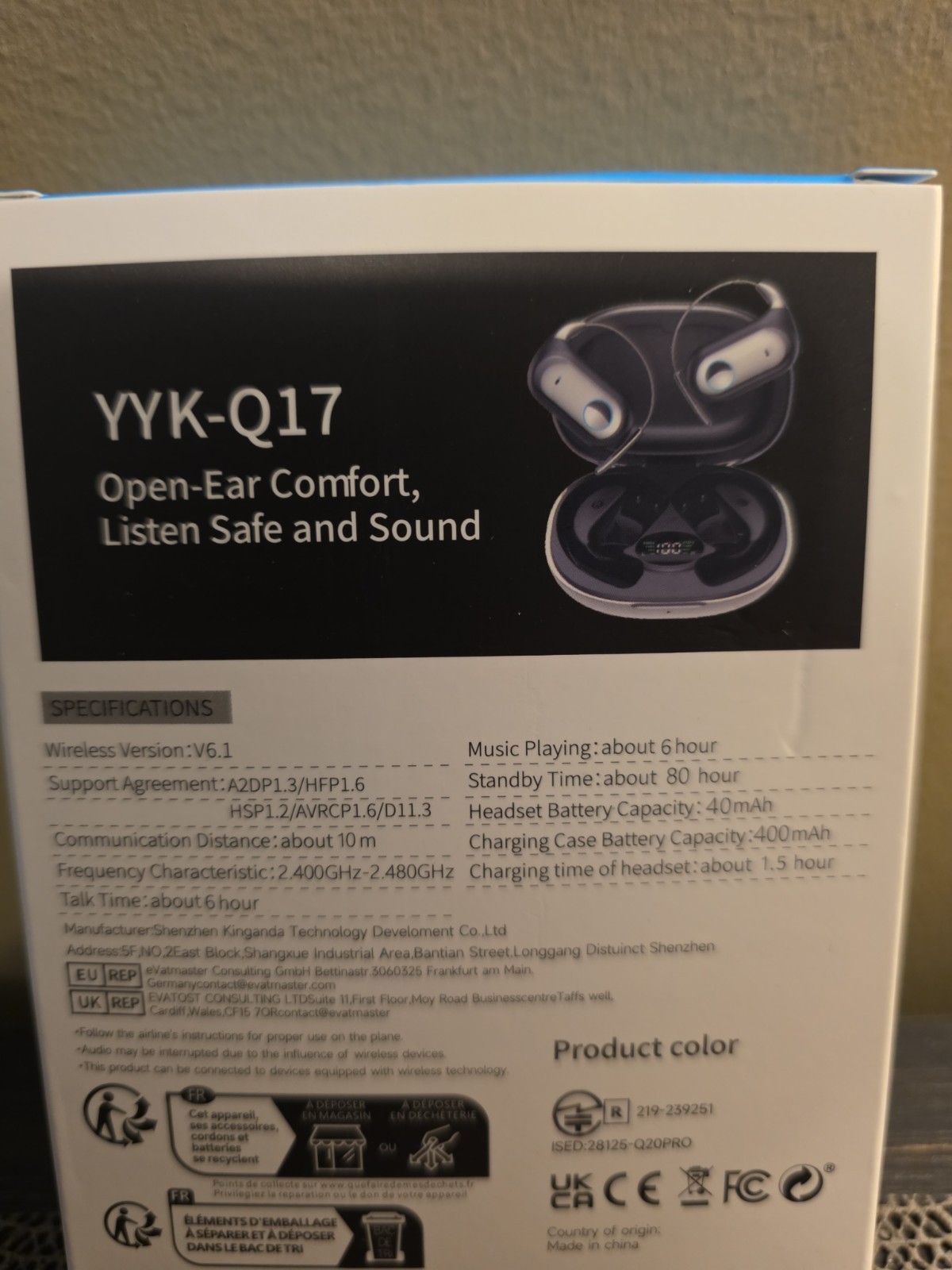 AI Translate Earbuds, YYK-Q17, Brand New