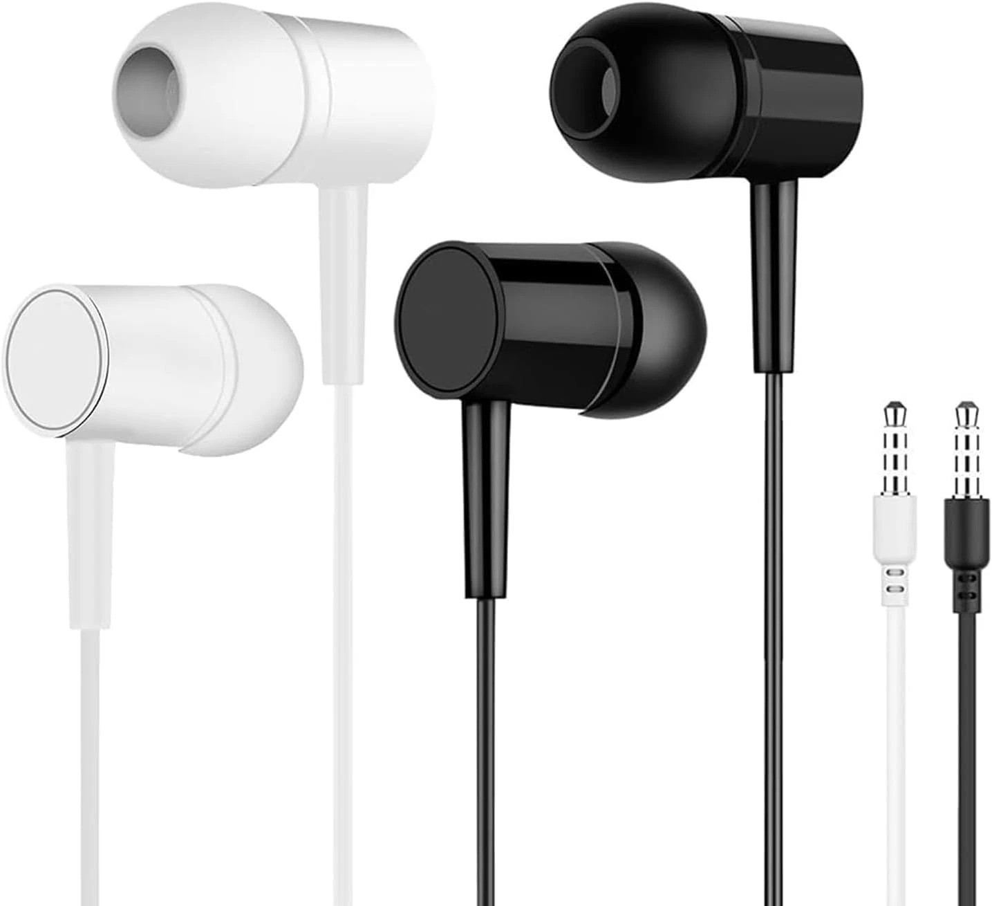 Dual Pack In-Ear Earphones 3.5mm Noise Isolating Headphones