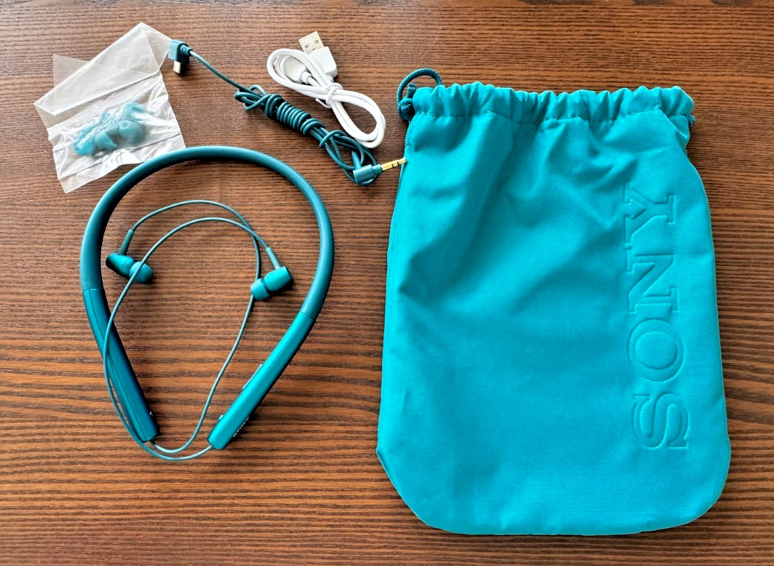 Sony OEM MDR-EX750BT Wireless Bluetooth Headphones Teal