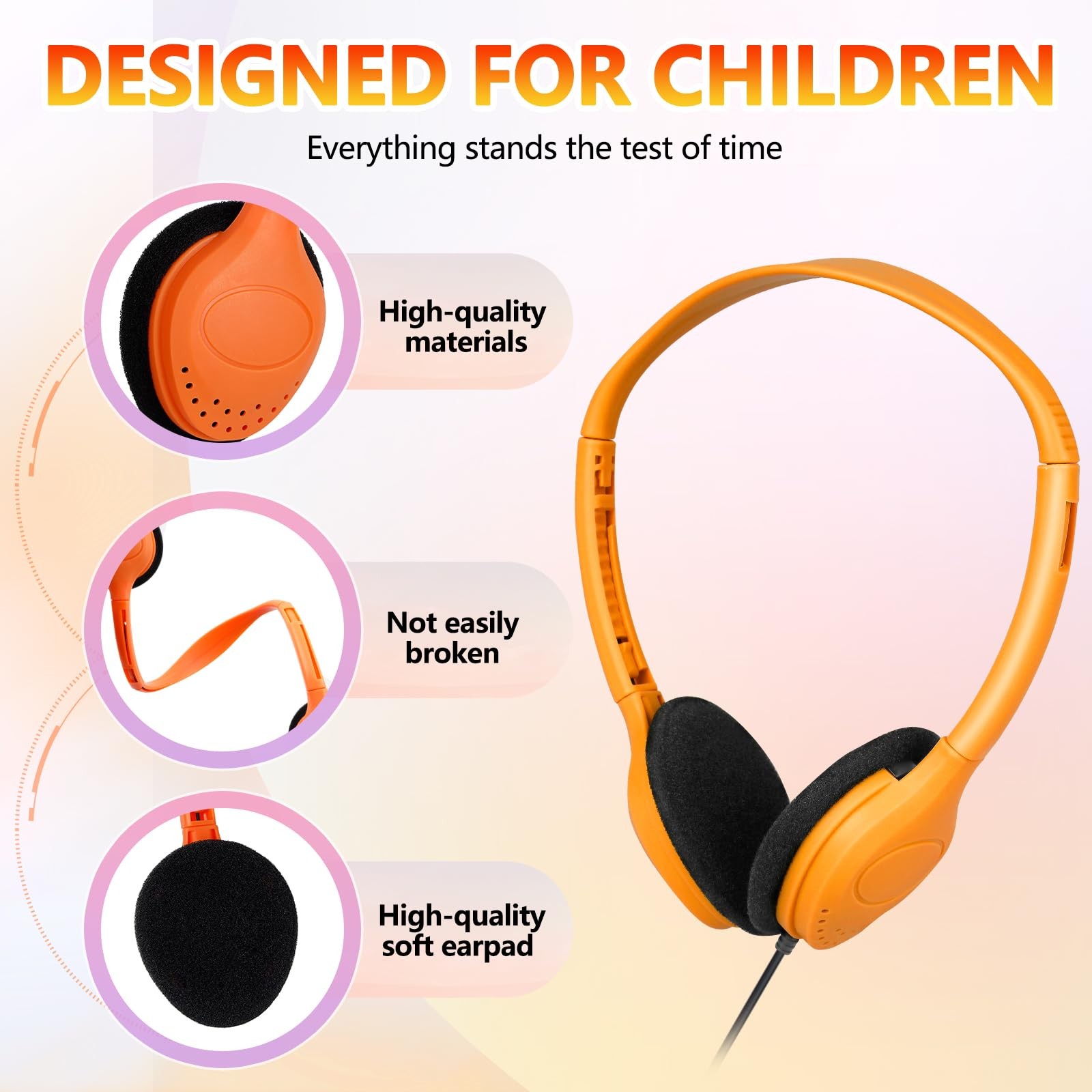 Kids Headphones Bulk 30 Pack for School Classroom Student Children Boys Girls…