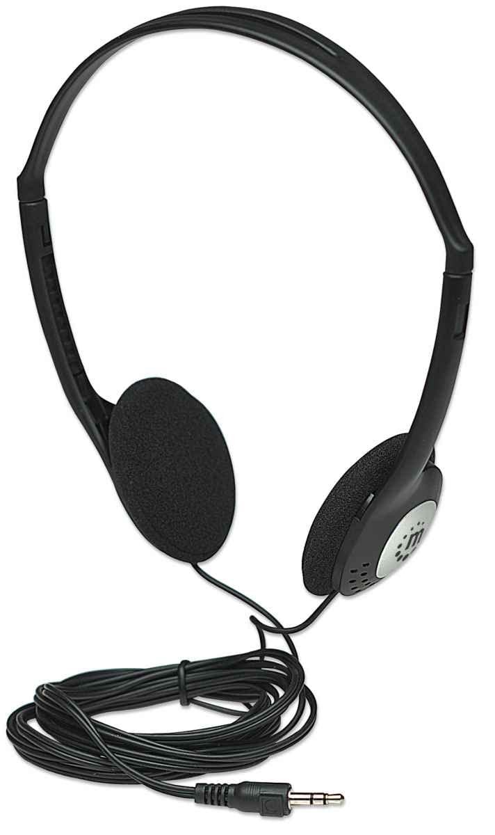 On Ear Wired Stereo Headphone 6ft Cable 3.5mm Plug Lightweight Adjustable