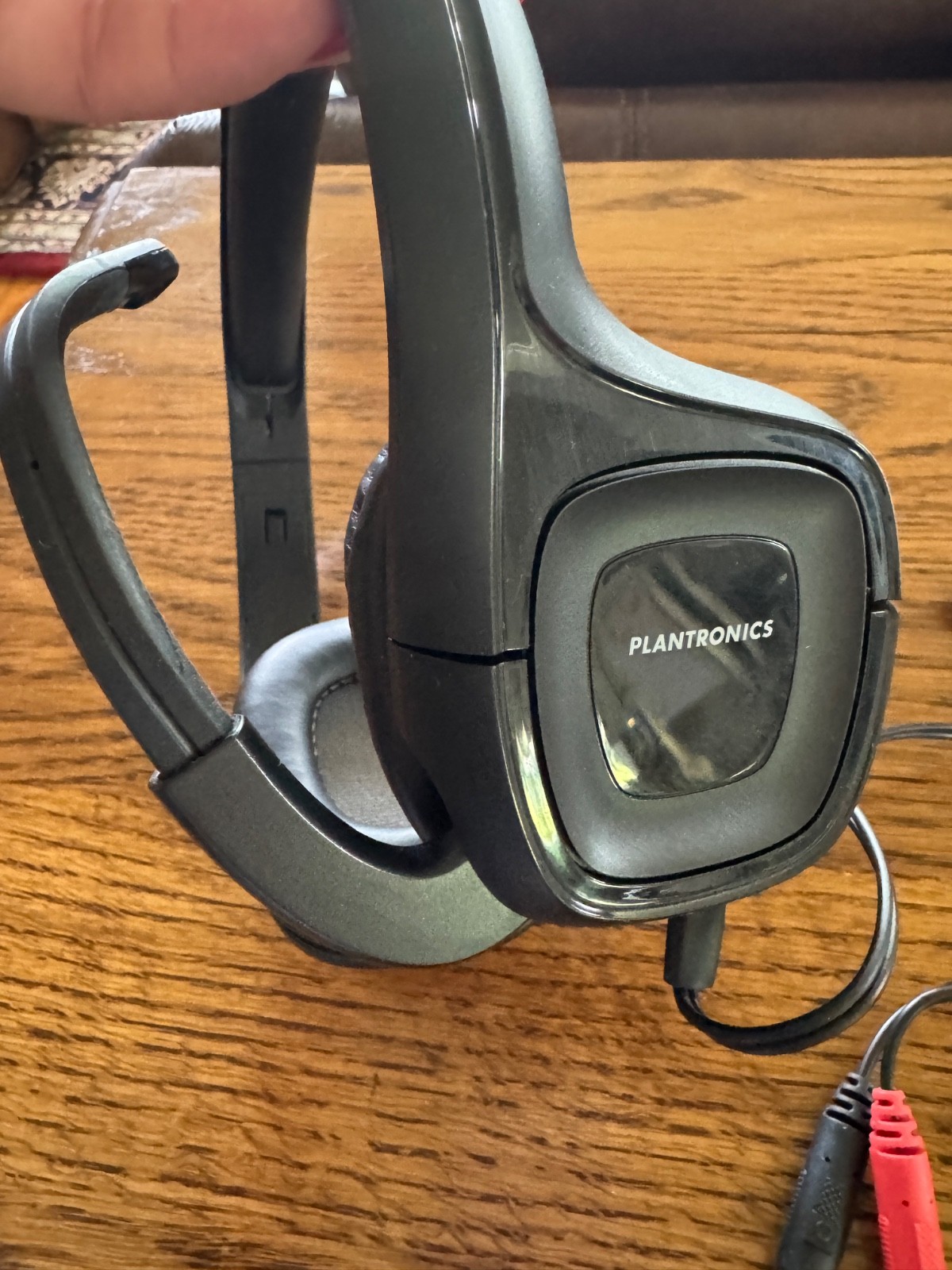 Plantronics Audio [A355 Headset Headphones with Microphone Mic Black -SHIPS FREE
