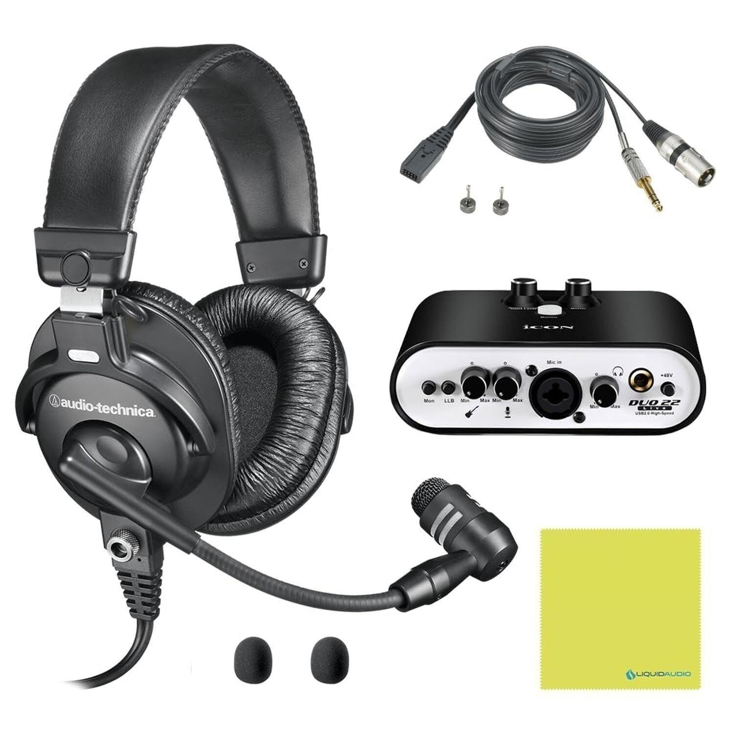 Liquid Audio Audio Technica BPHS1 Broadcast Stereo Headset with Dynamic Boom …