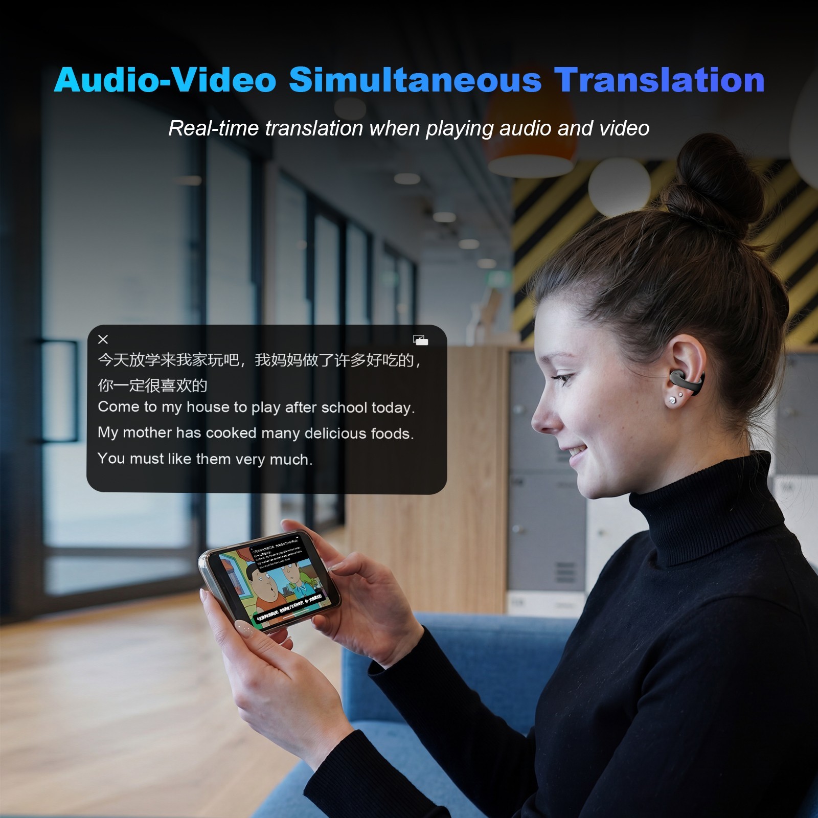 iTour Z50S Translator Earbuds Real Time Language Translator with 127 Languages