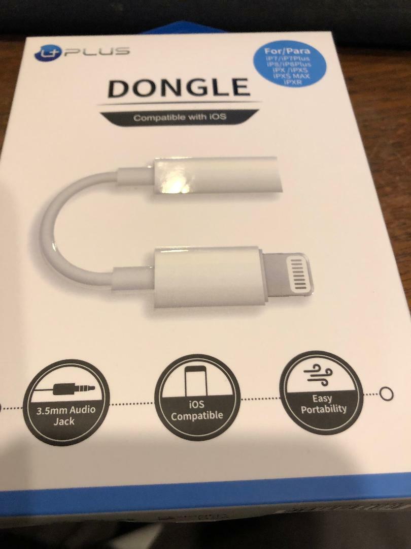 DONGLE LIGHTNING JACK FOR APPLE PRODUCTS TO 3.5 mm AUDIO JACK , IOS