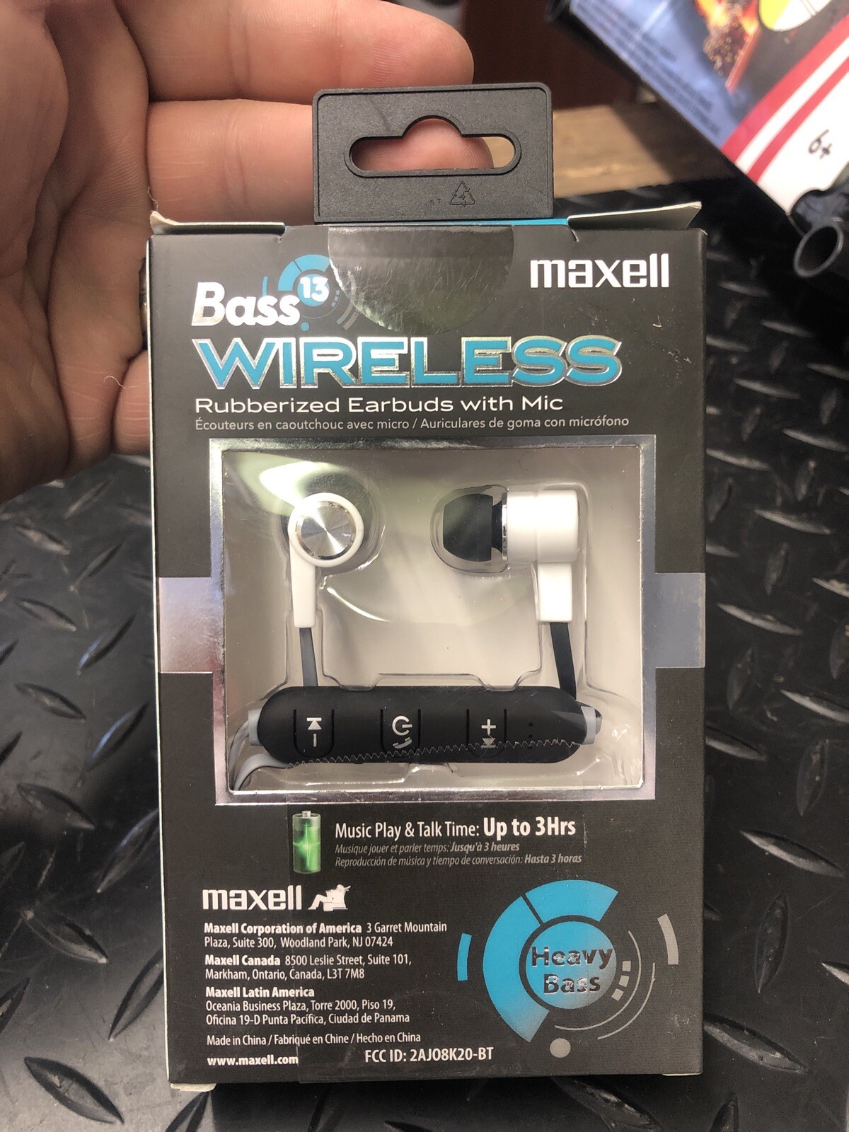 Maxell Bass 13 Wireless Rubberized Earbuds w/ Mic Bluetooth