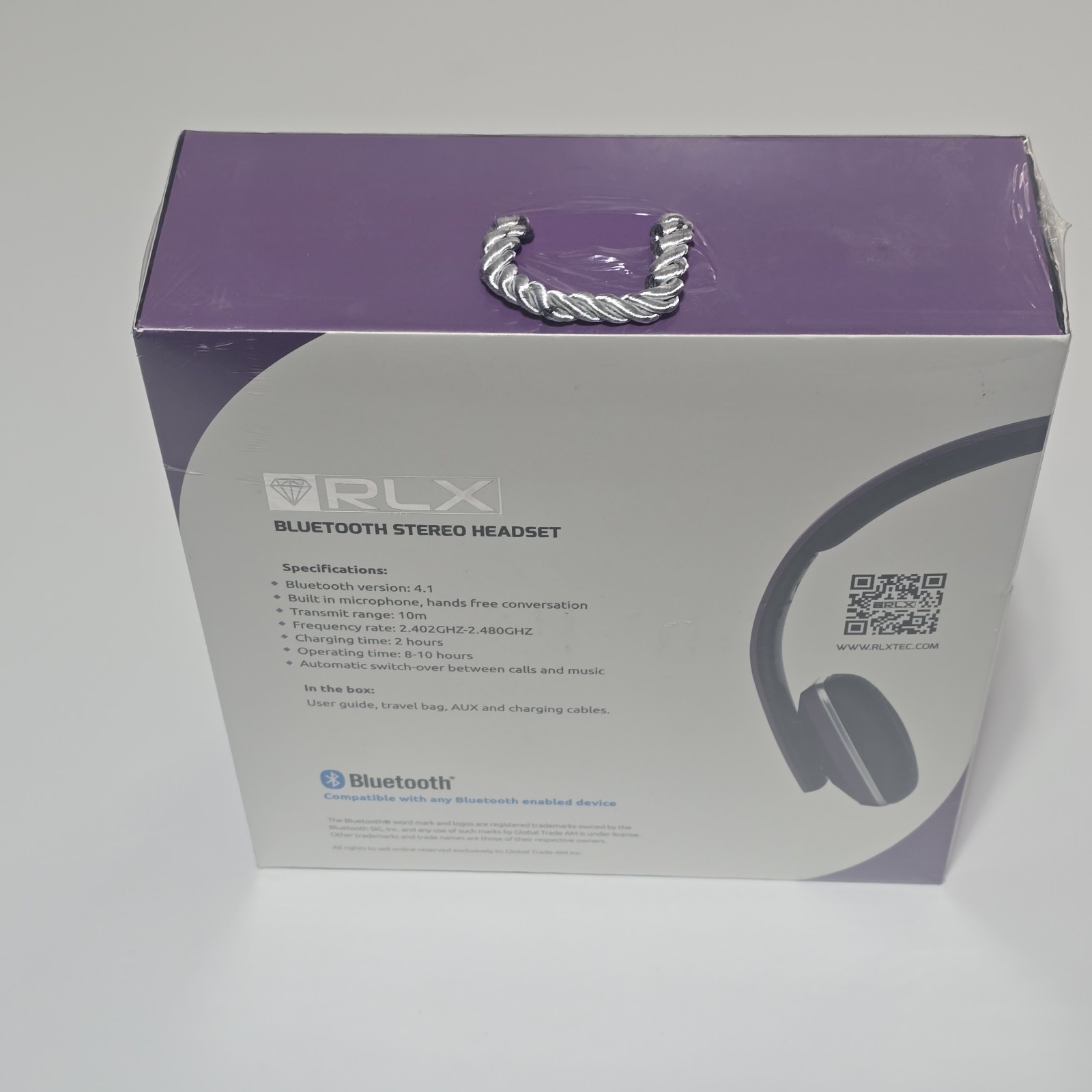 RLX Bluetooth Stereo Headset RLX-100 Sealed Red Black Purple Teal