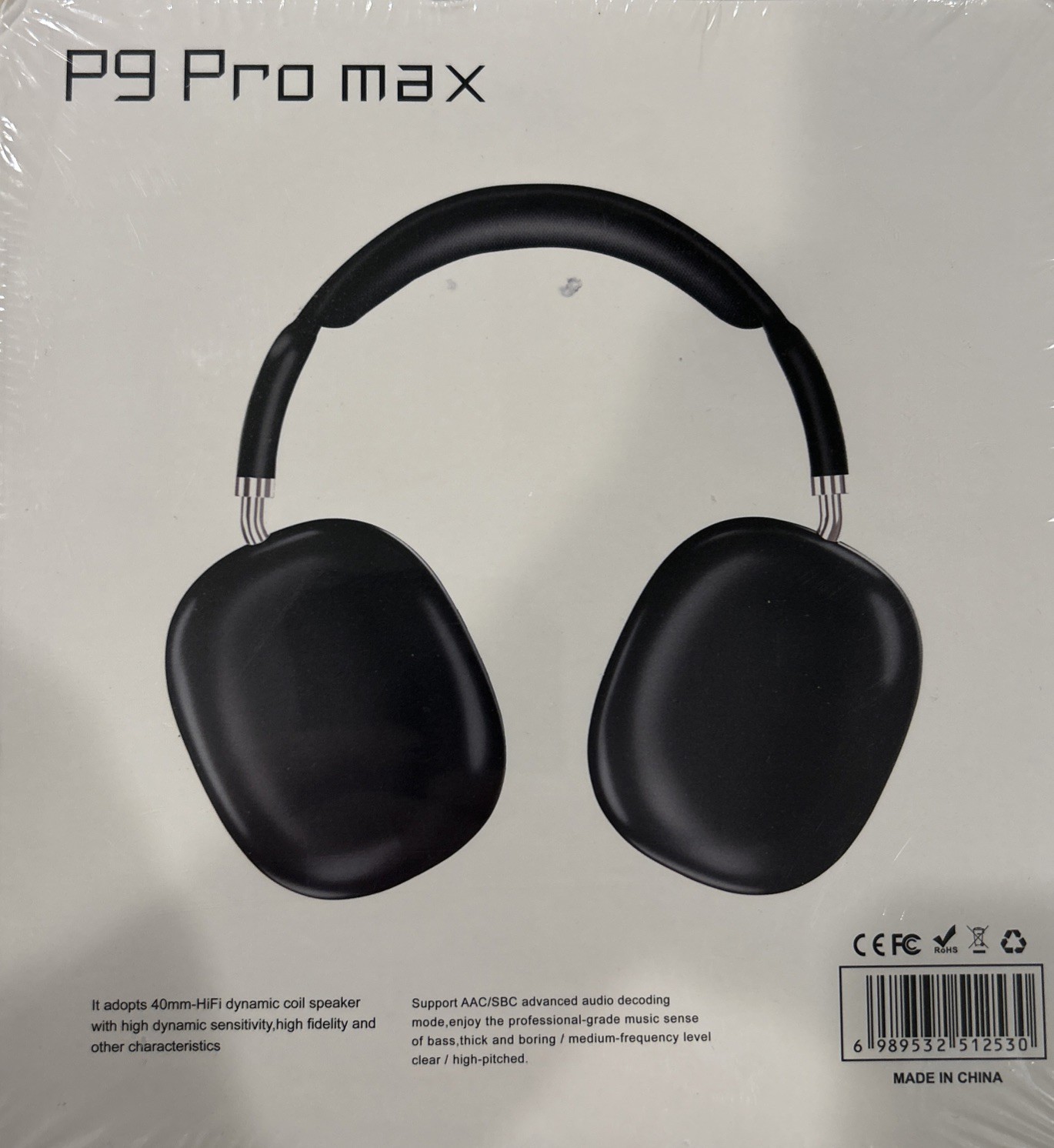P9 Promax Wireless Hi Fi Stereo Headphones