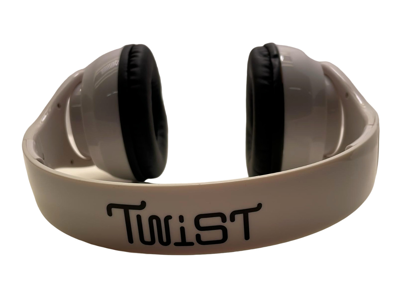 Twist Over Ear Headphone to Hybrid Speakers – White