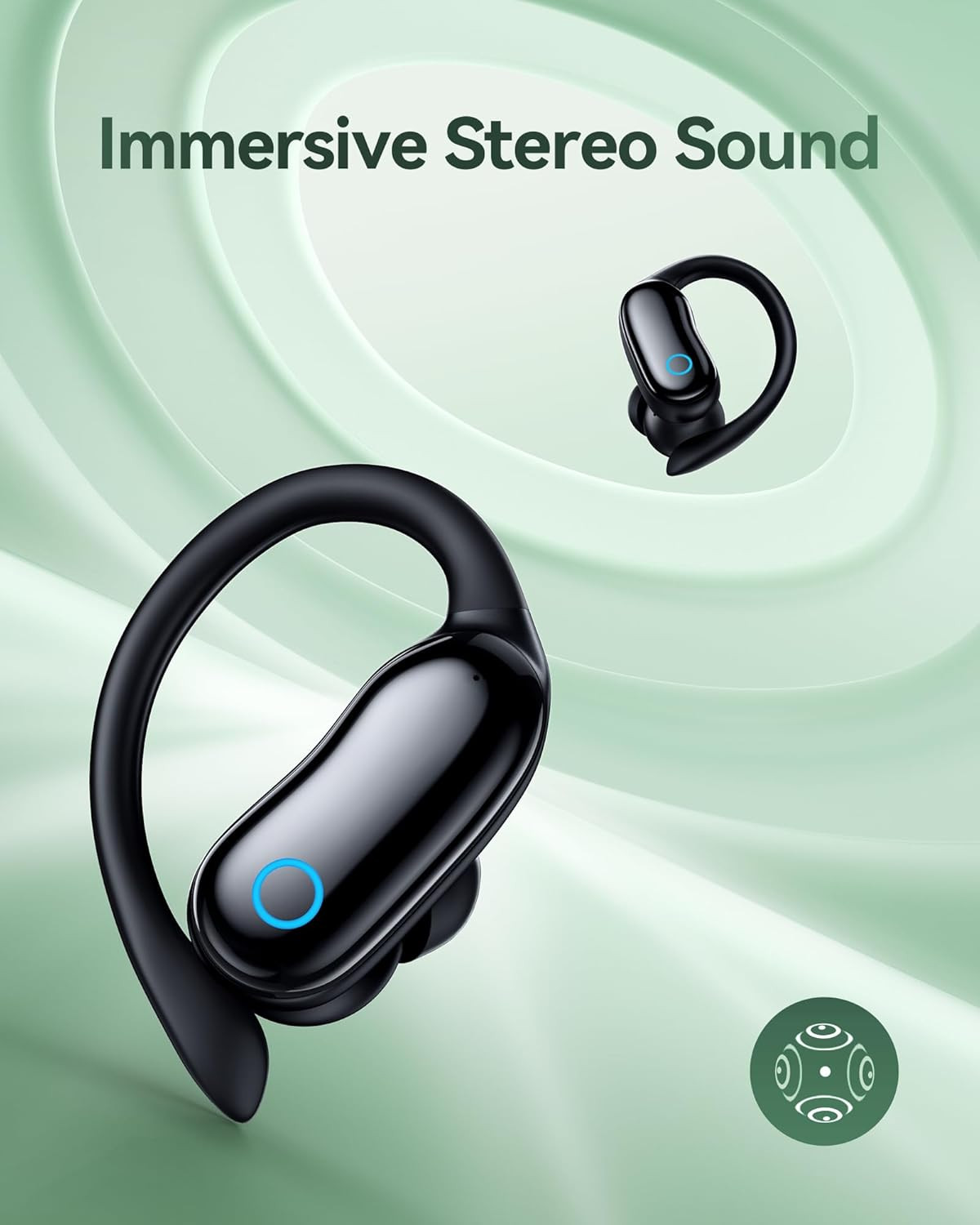 Active Noise Cancelling Ear Buds Wireless Earbuds 96Hrs Playback Bluetooth Headp