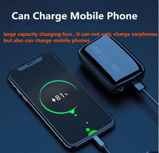 New Bluetooth Wireless Headphones Fast Charging Case Sleak LED Power Indicator