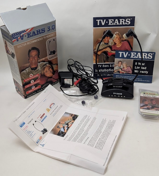 Vintage TV EARS 3.0 VOICE CLARIFYING TV Television HEADSET Never Used Wireless