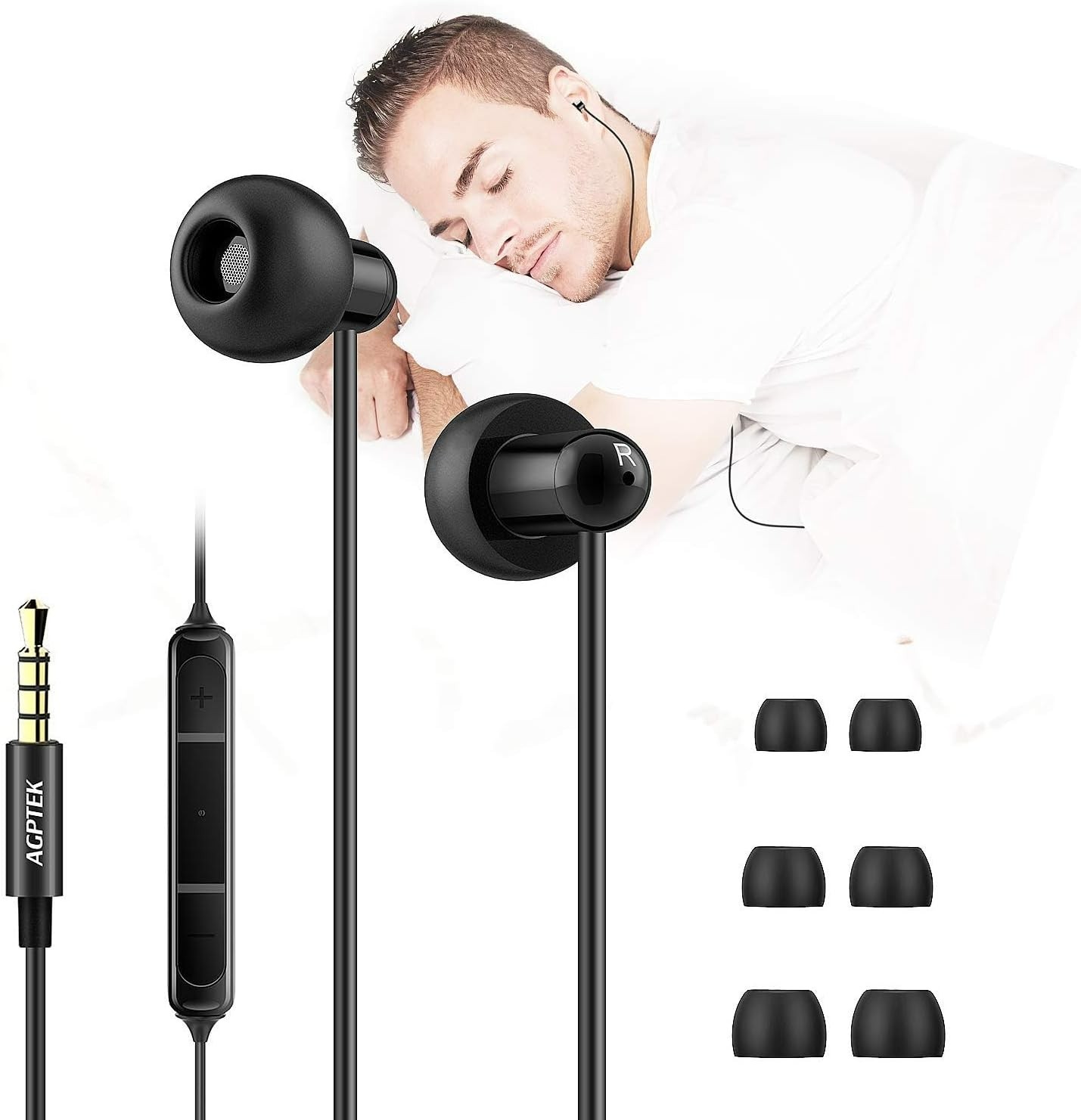 Ultra-Light Sleep Earbuds: Noise Isolating Earphones for Side Sleepers – 3 Sizes