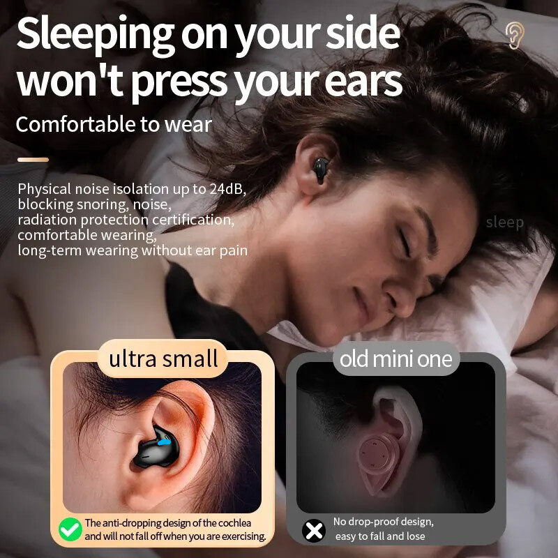 Micro Invisibles Audifonos Bluetooth Inalambricos Para Dormir Ducha Auriculares