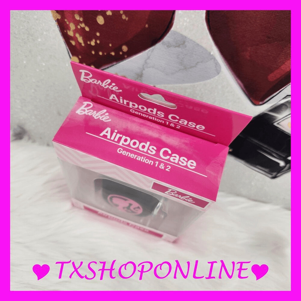 Barbie AirPods Case Pink Black Generation 1 & 2