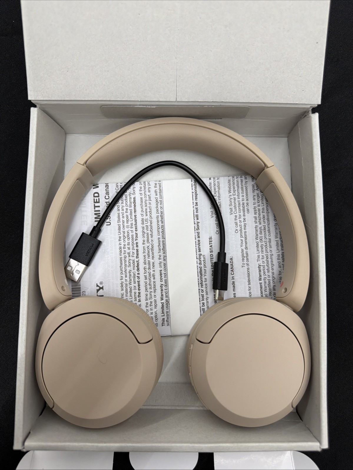 Sony WH-CH520 Over Ear Wireless Bluetooth Headphones WHCH520 – BEIGE