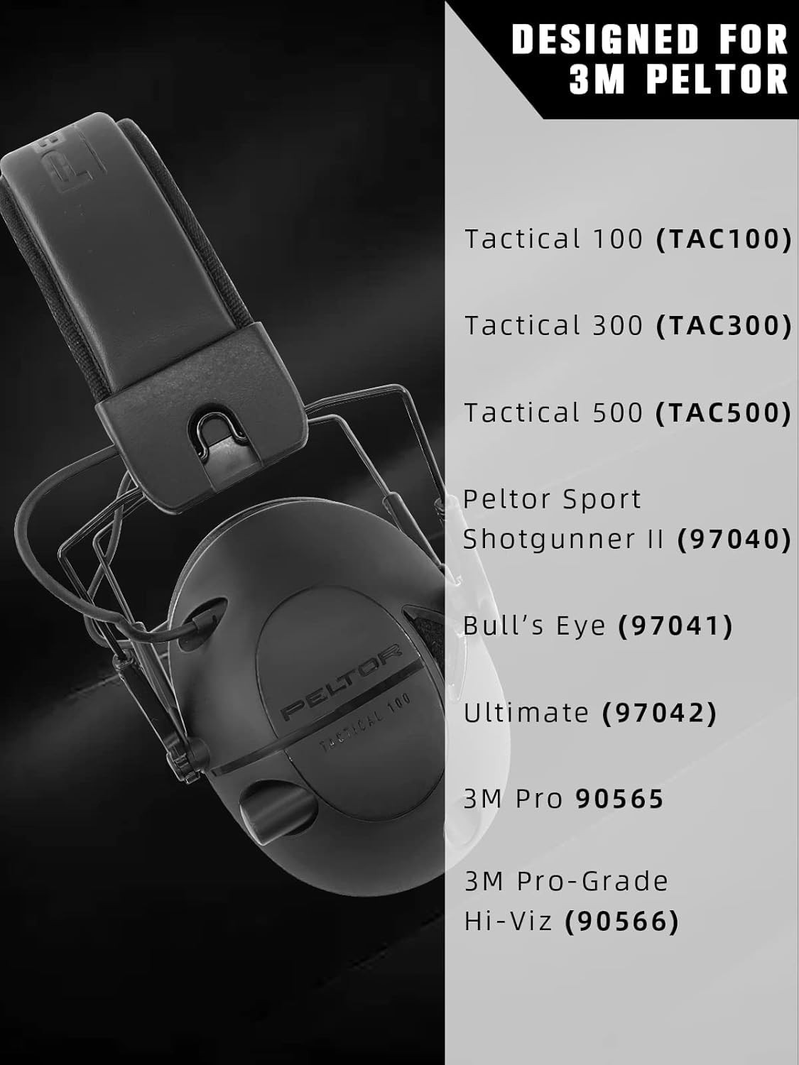 PROHEAR FEP01-1Pair Replacement Foam Ear Pads (Upgraded) for 3M WorkTunes Connec