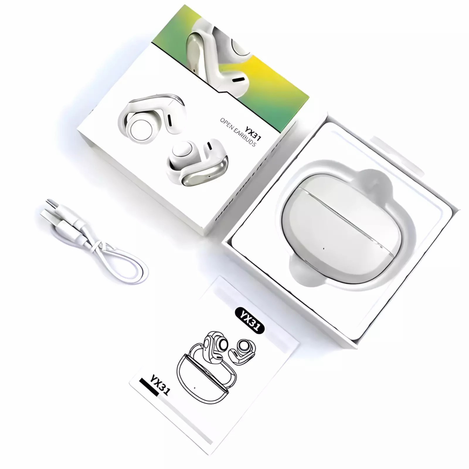 Ultra Open Earbuds True Wireless Open Earbuds – Black White USA