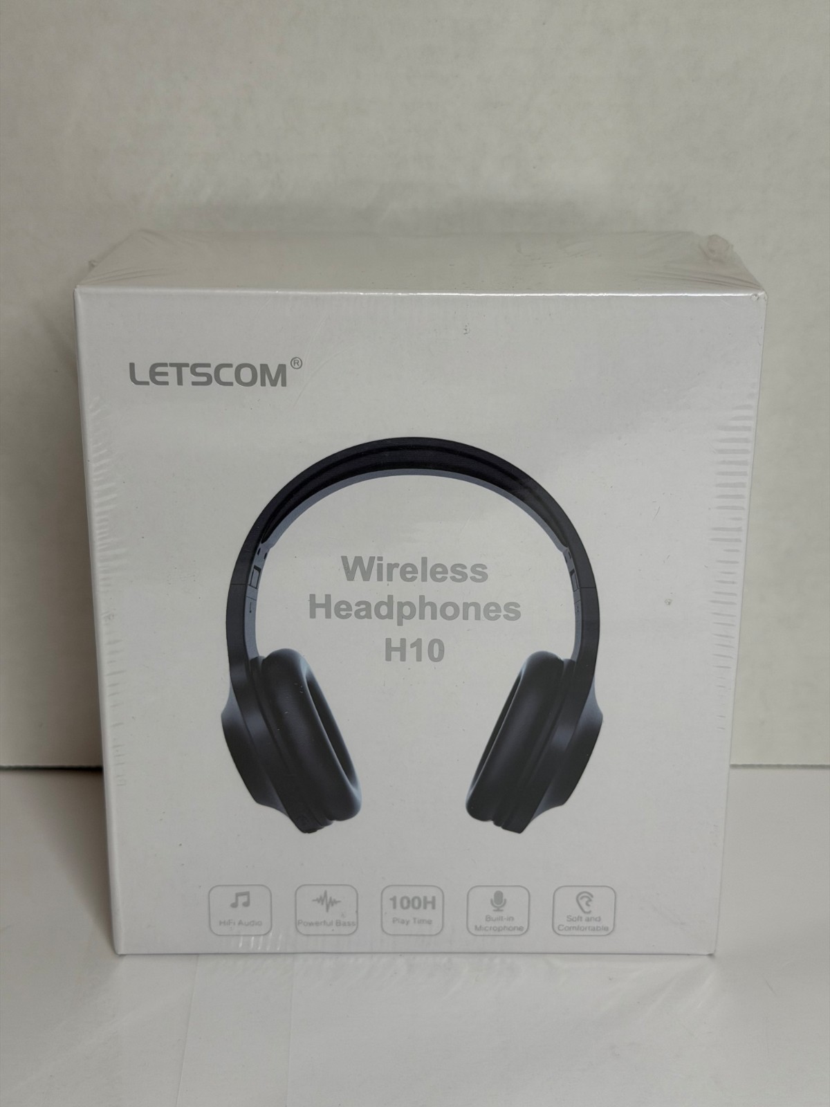 LETSCOM H10 Bluetooth Over Ear Headphones – Black B7
