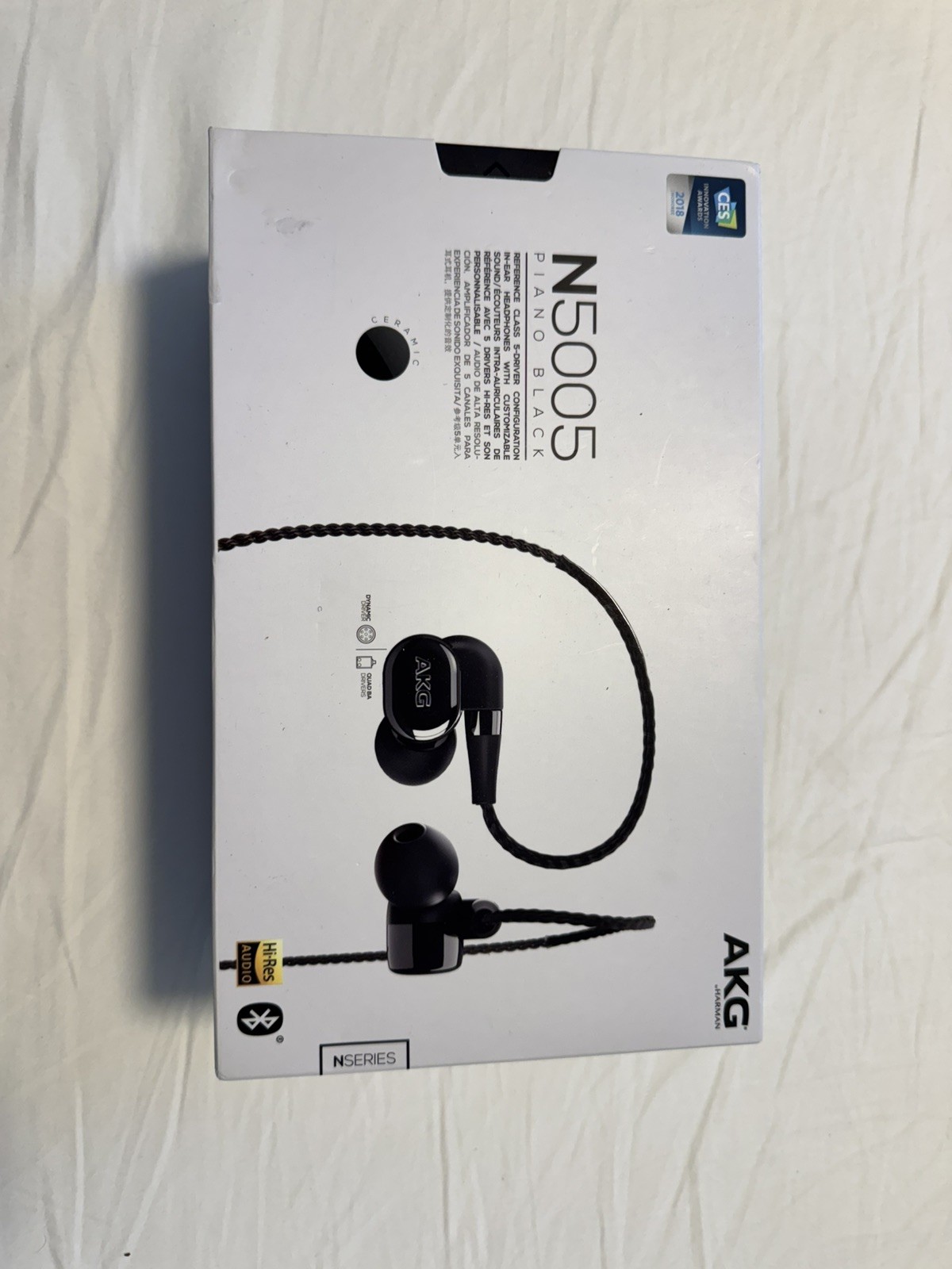 AKG N5005 Reference Class 5-Driver Configuration in-Ear Headphones, Black