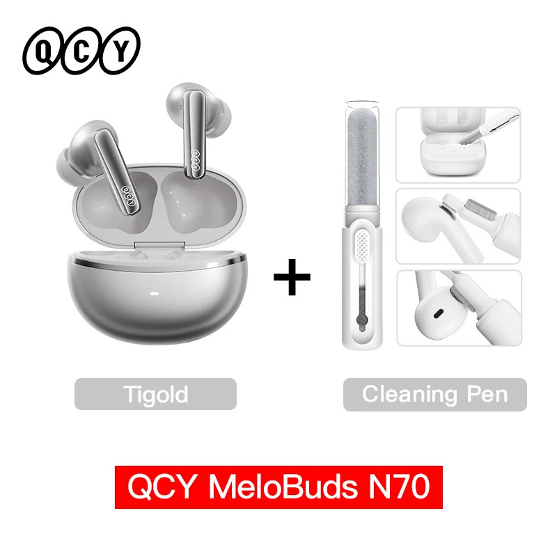 QCY MeloBuds N70 Wireless Earbuds ANC Bluetooth 6.0 LDAC Hi-Res 50Hrs IPX5