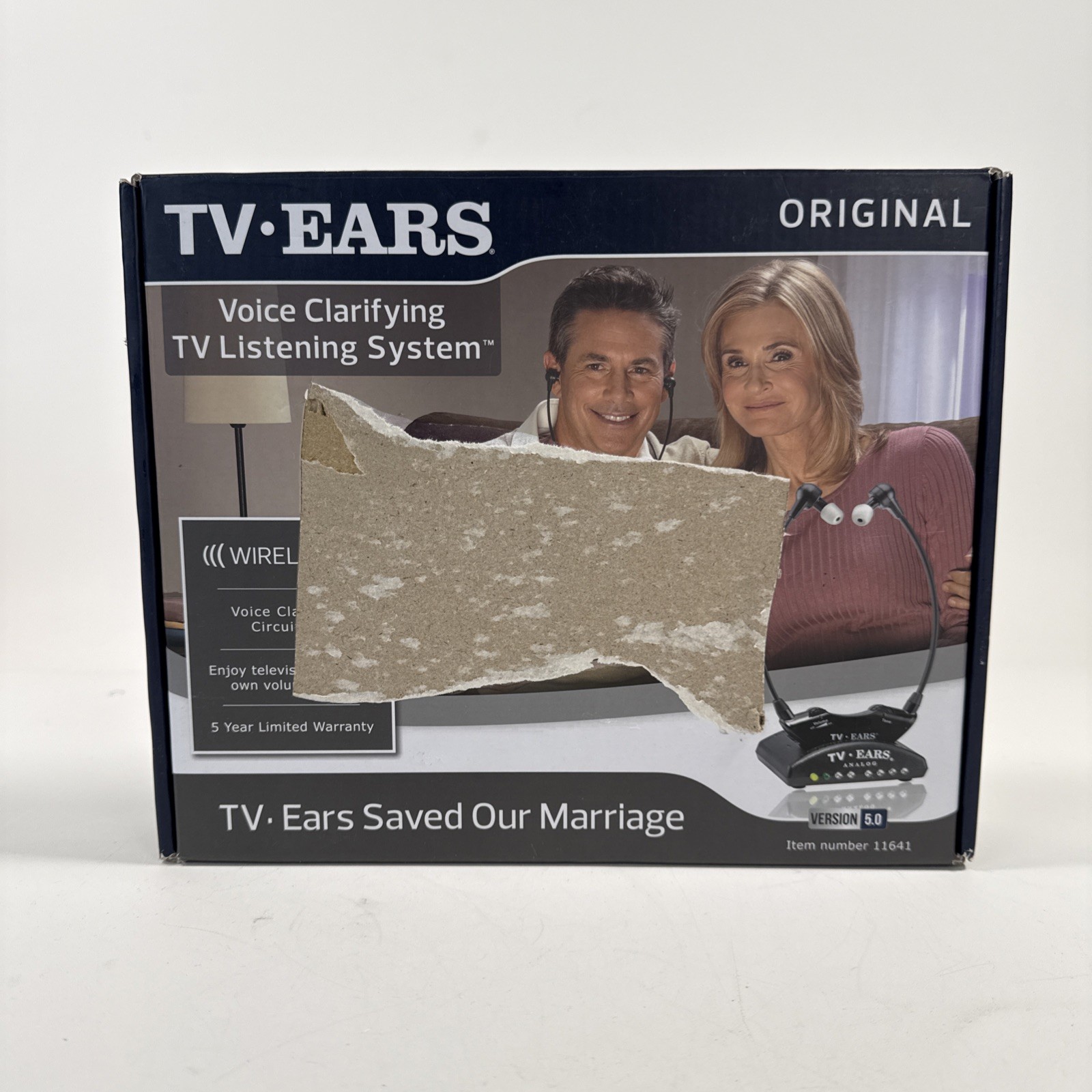 TV Ears Wireless Black Version 5.0 Item #11641 Voice Clarifying Listening