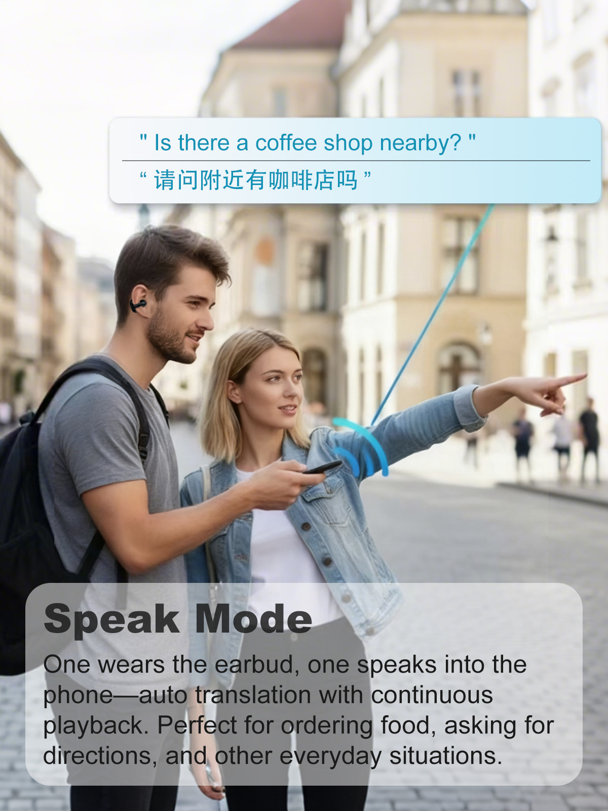 iTour Translation Earbuds Two Way Real Time Language Translator for Travel