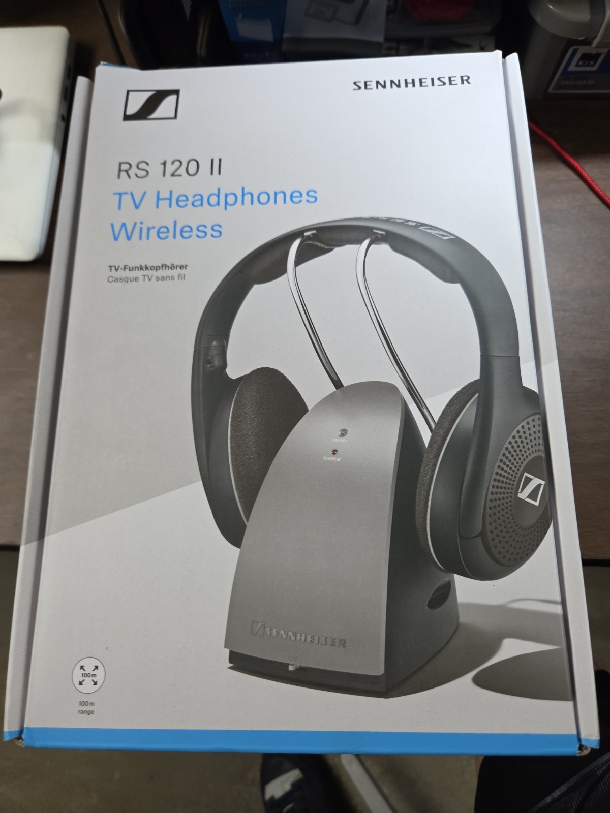 Sennheiser RS120 II Wireless RF Headphones TR120 Charging Base RCA Cable Works
