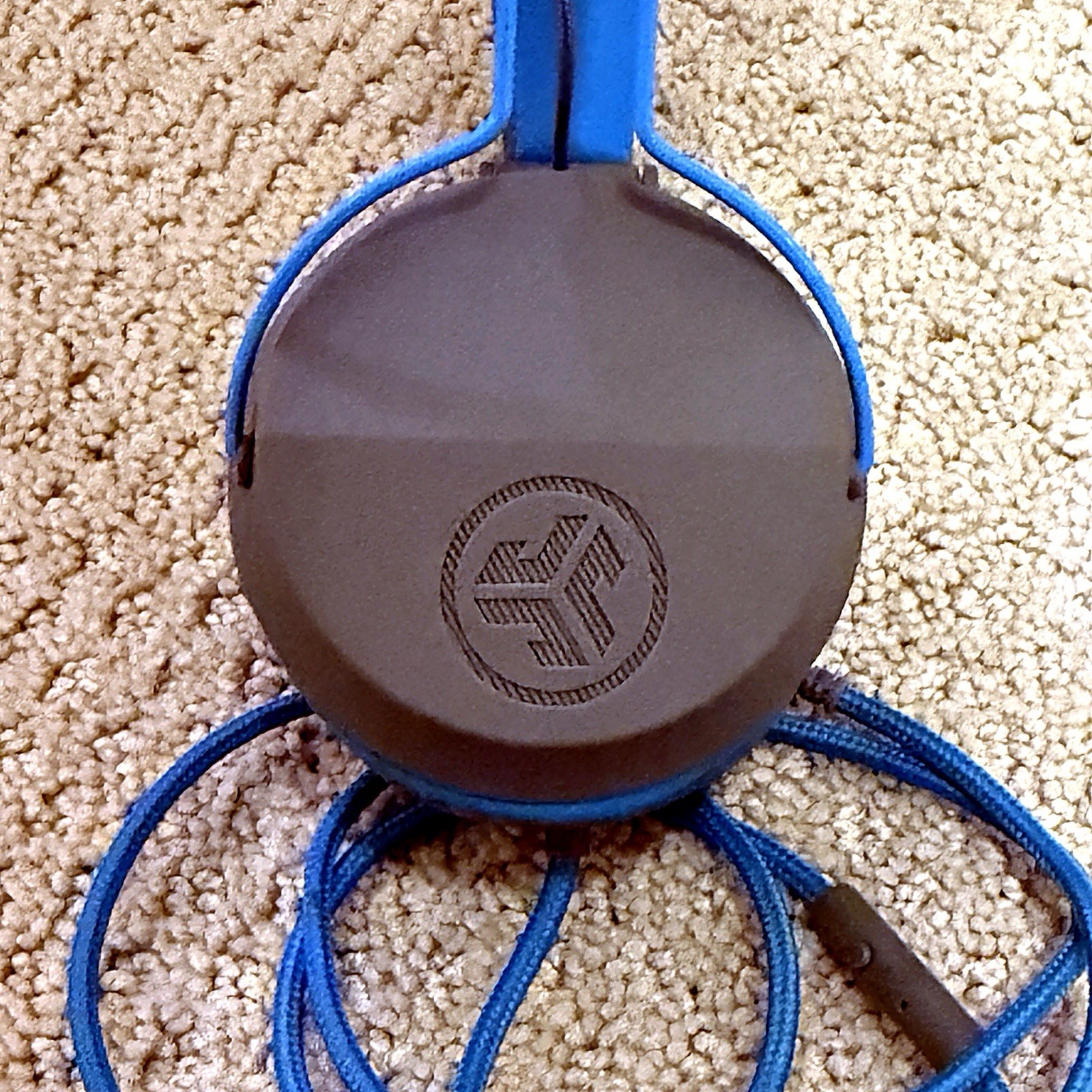 JLab Studio Wired On-Ear Headphones Gray/Blue 3.5mm Corded Headphones w/ Mic