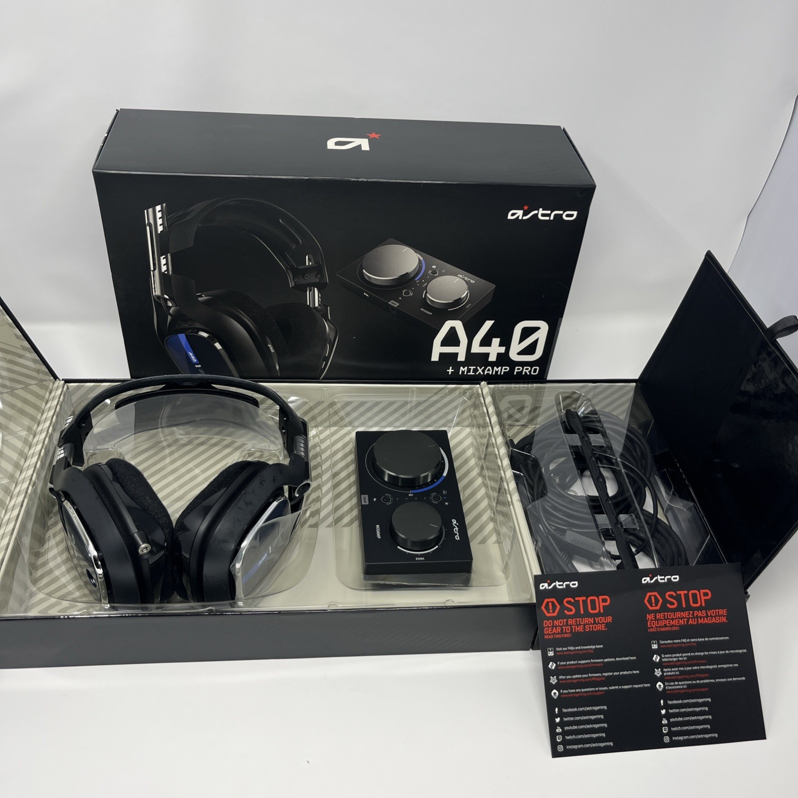 Astro A40 + Mixamp Pro Wired Gaming Headset PS4/PC Black A40T401 Mixamp A00084