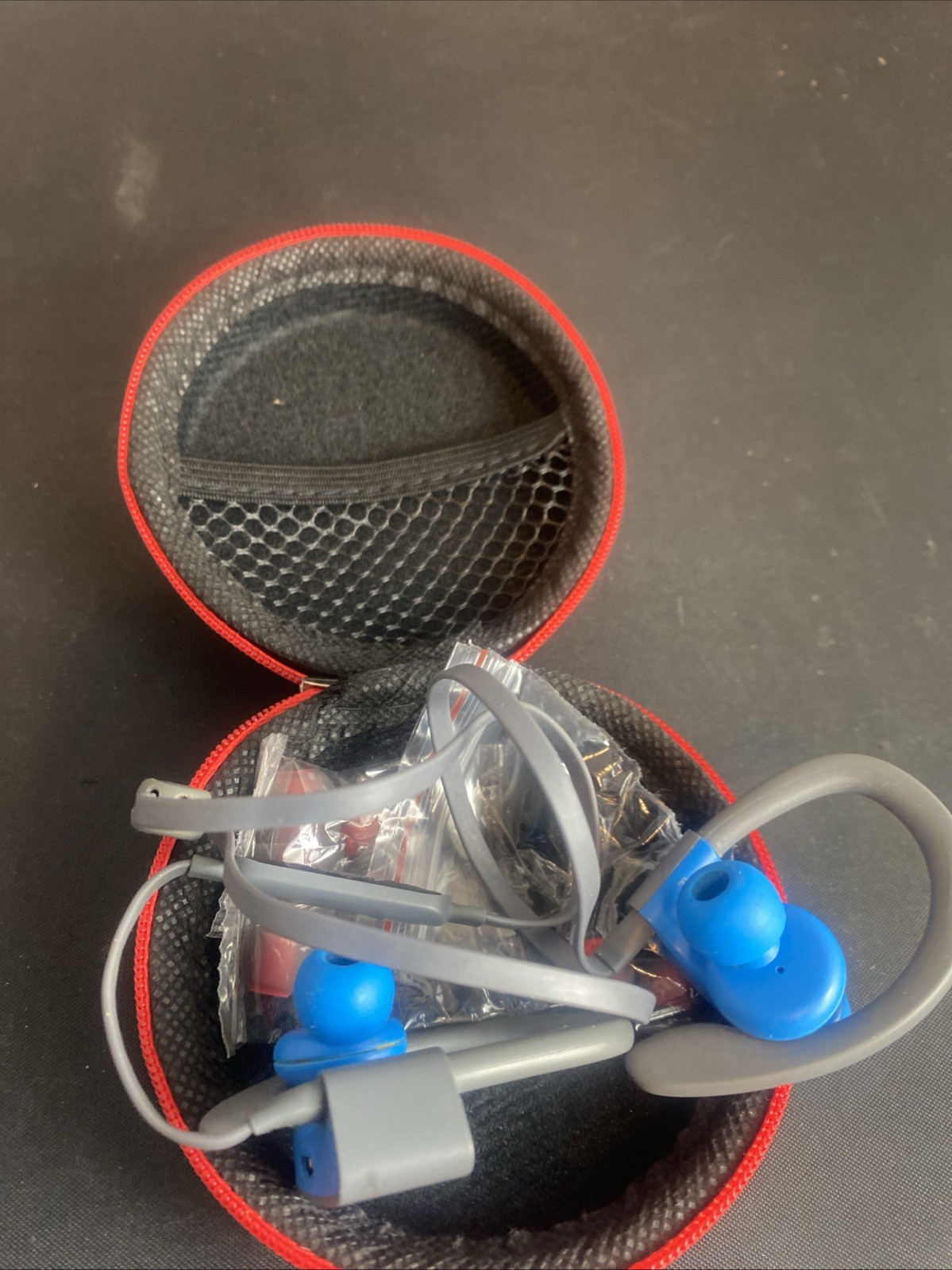 Beats by Dr. Dre Powerbeats2 Earbud Headphones Gray Blue See Description