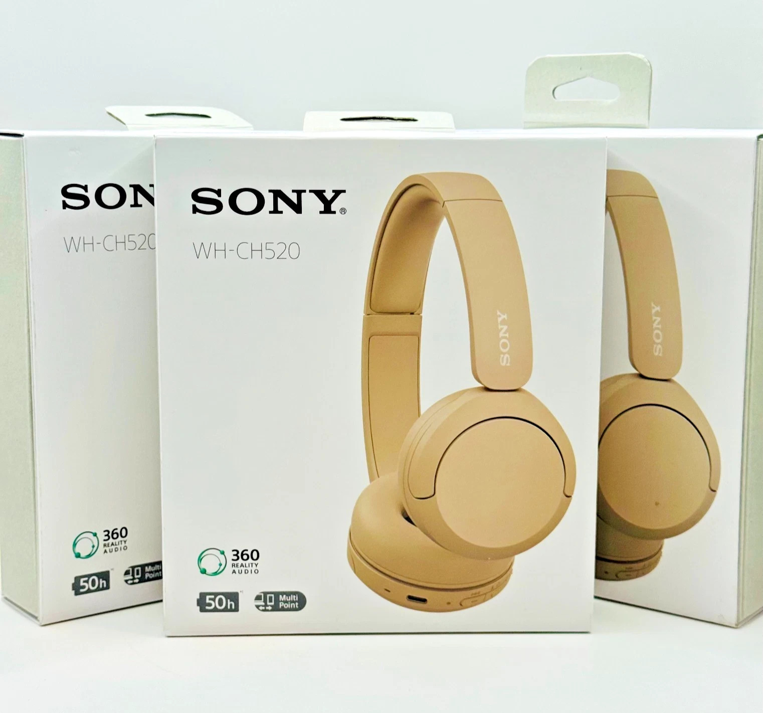 SONY WH-CH520 Over Ear Wireless Bluetooth Headphones WHCH520, BEIGE – NEW