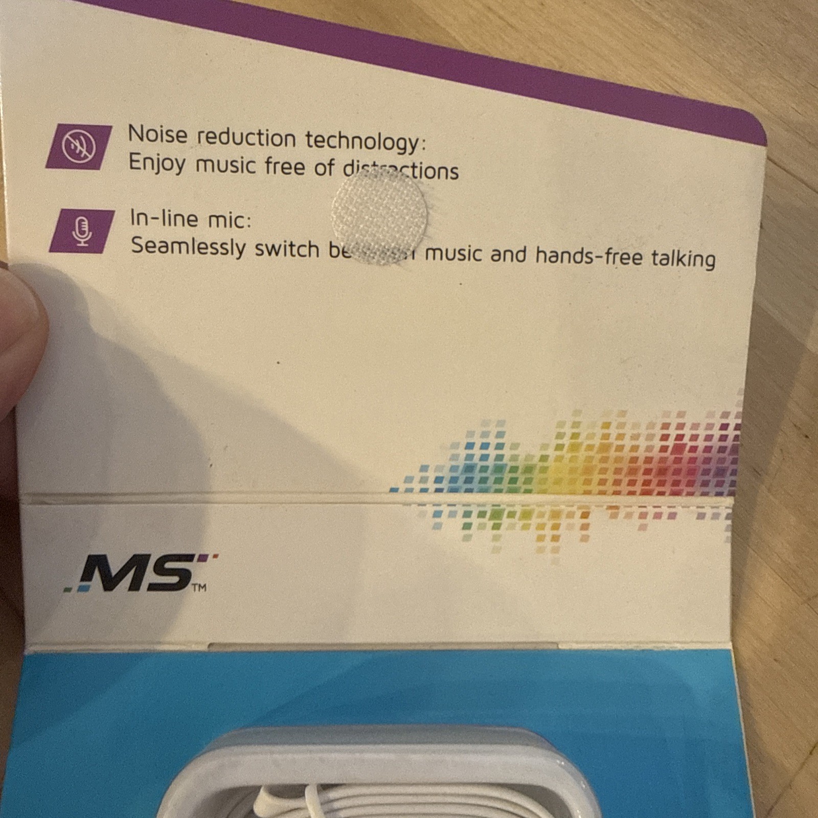 Mobilespec MBS10242 Earbuds Noise Reduction Black 3 Ft. Cord Fast Free Shipping
