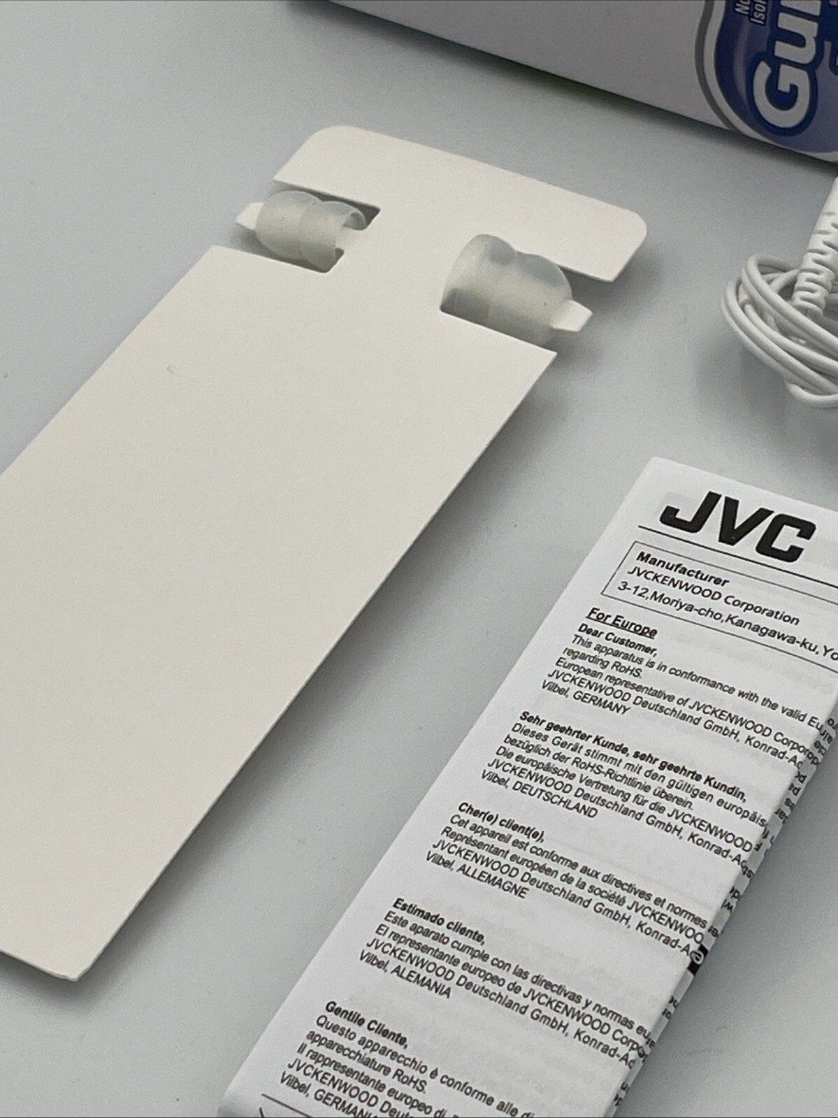 JVC Gumy PLUS HA-FX5 In-Ear Only Headphones – Coconut White
