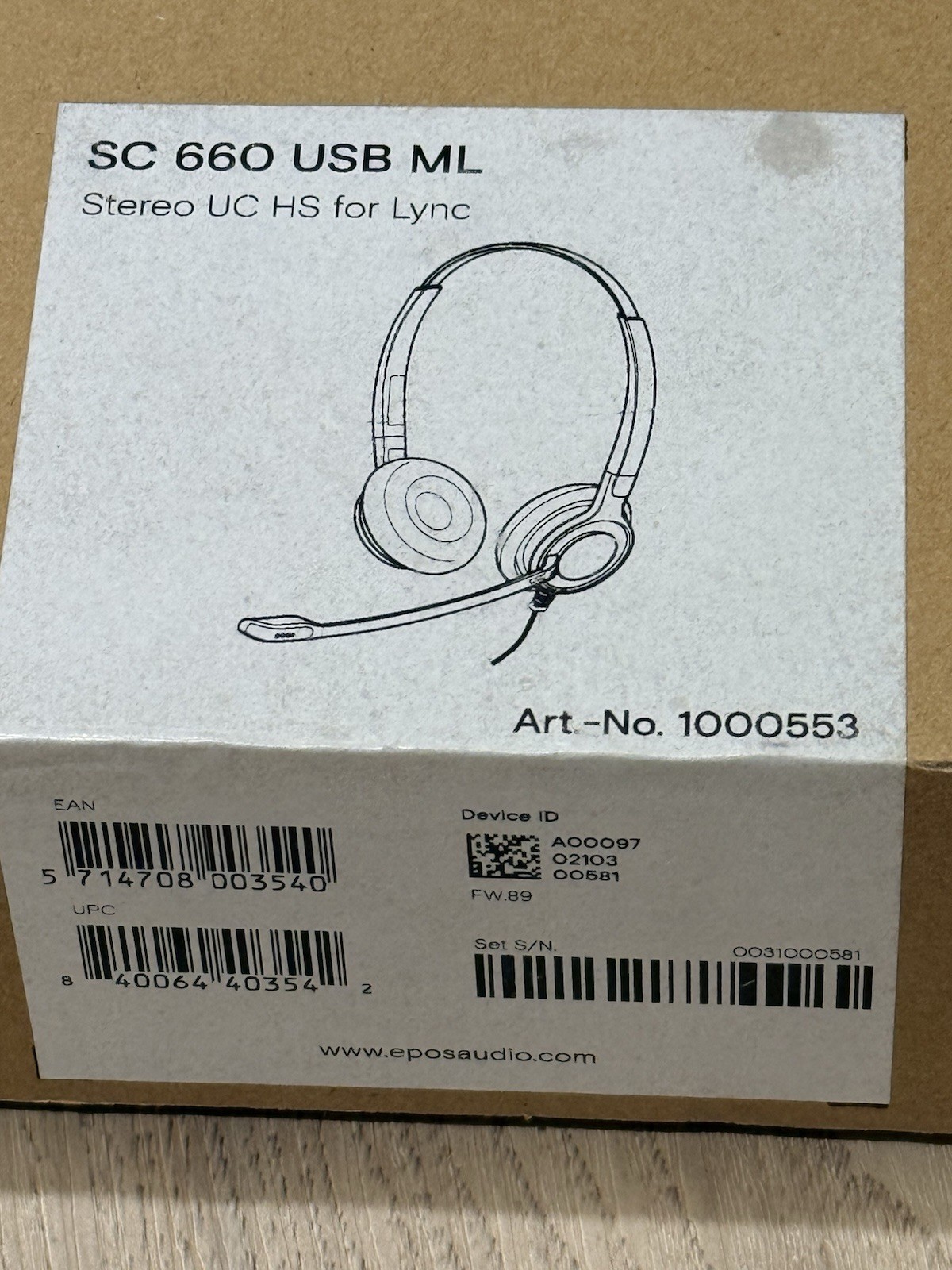 EPOS SC 660 USB ML Double-Sided On-Ear USB Wired Headset | TESTED WORKS GREAT!!