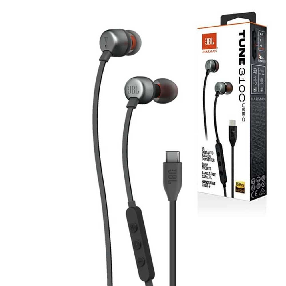 JBL Tune 310C USB Wired In-Ear Hi-Res Headphones with Mic Remote Type-C Earbuds